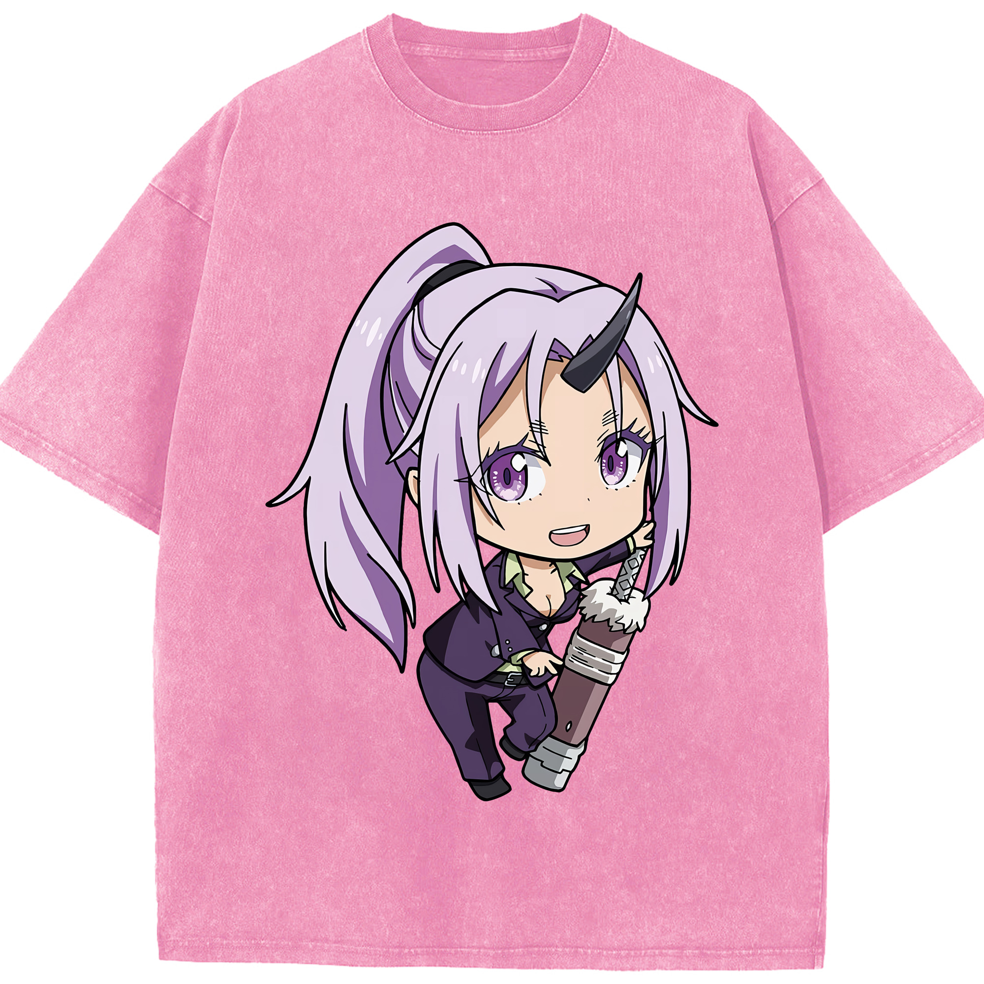 （画像用） 転スラ Regarding Reincarnated to Slime 綿100% ヴィンテージ風 半袖Tシャツ（フロントプリント）